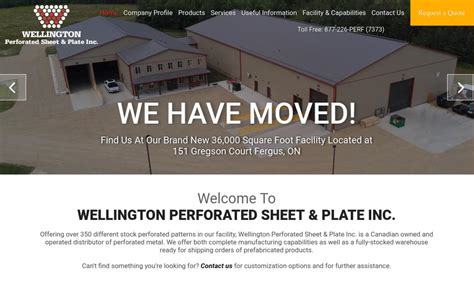 wellington sheet metal ltd|perforated sheet metals.